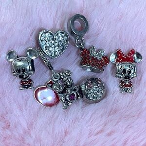 6 Disney Mickey Mouse Bead Charm Bundle Sets / Not Pandora